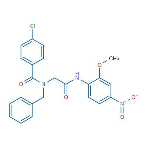 N-Benzyl-4-chloro-N-(2-((2-methoxy-4-nitrophenyl)amino)-2-oxoethyl)benzamide 1g