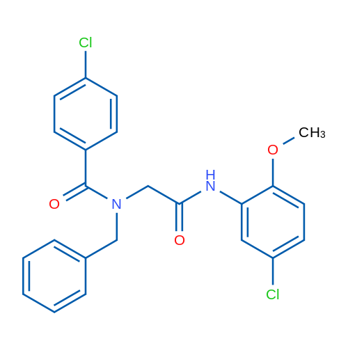 N-Benzyl-4-chloro-N-(2-((5-chloro-2-methoxyphenyl)amino)-2-oxoethyl)benzamide 1g