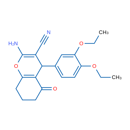 2-Amino-4-(3,4-diethoxyphenyl)-5-oxo-5,6,7,8-tetrahydro-4H-chromene-3-carbonitrile 1g
