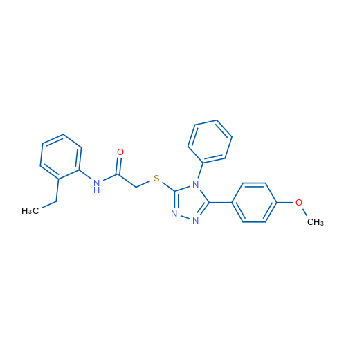 N-(2-Ethylphenyl)-2-((5-(4-methoxyphenyl)-4-phenyl-4H-1,2,4-triazol-3-yl)thio)acetamide 1g