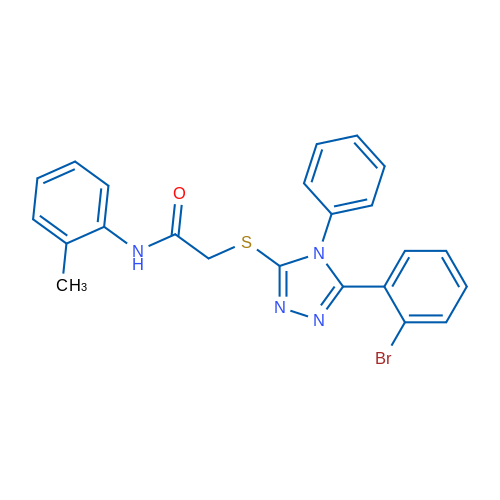 2-((5-(2-Bromophenyl)-4-phenyl-4H-1,2,4-triazol-3-yl)thio)-N-(o-tolyl)acetamide 1g