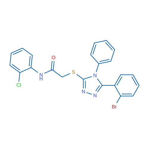 2-((5-(2-Bromophenyl)-4-phenyl-4H-1,2,4-triazol-3-yl)thio)-N-(2-chlorophenyl)acetamide 1g