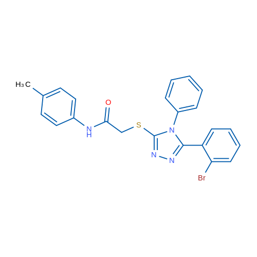 2-((5-(2-Bromophenyl)-4-phenyl-4H-1,2,4-triazol-3-yl)thio)-N-(p-tolyl)acetamide 1g