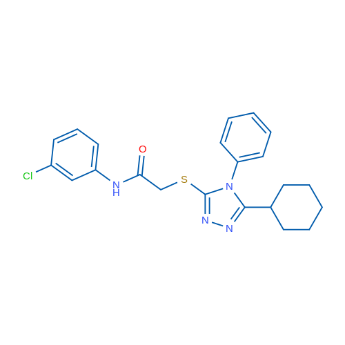 N-(3-Chlorophenyl)-2-((5-cyclohexyl-4-phenyl-4H-1,2,4-triazol-3-yl)thio)acetamide 1g