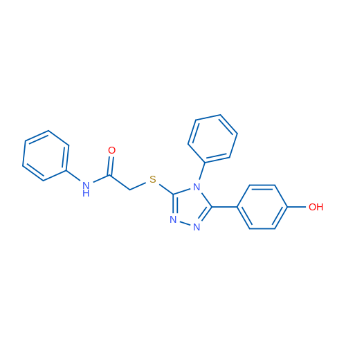 2-((5-(4-Hydroxyphenyl)-4-phenyl-4H-1,2,4-triazol-3-yl)thio)-N-phenylacetamide 1g