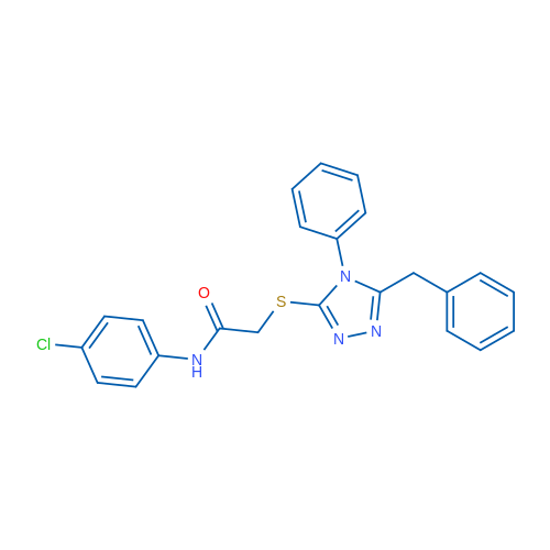 2-((5-Benzyl-4-phenyl-4H-1,2,4-triazol-3-yl)thio)-N-(4-chlorophenyl)acetamide 1g