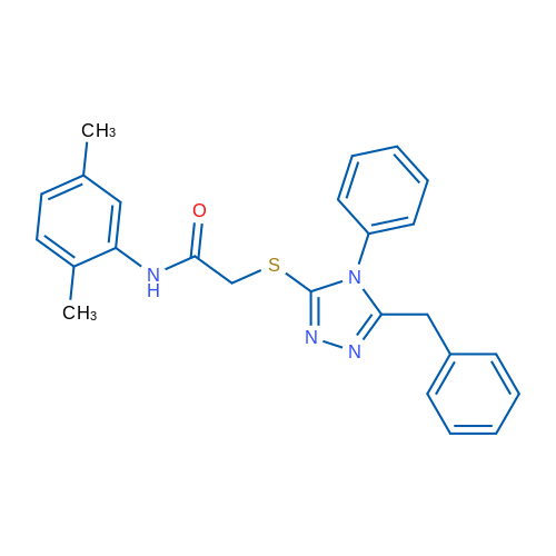 2-((5-Benzyl-4-phenyl-4H-1,2,4-triazol-3-yl)thio)-N-(2,5-dimethylphenyl)acetamide 1g
