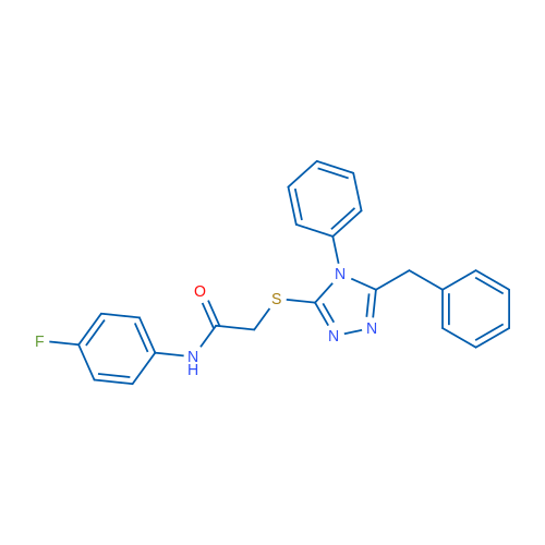 2-((5-Benzyl-4-phenyl-4H-1,2,4-triazol-3-yl)thio)-N-(4-fluorophenyl)acetamide 1g