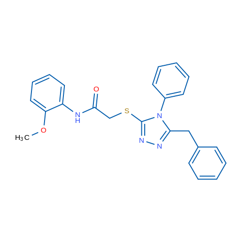 2-((5-Benzyl-4-phenyl-4H-1,2,4-triazol-3-yl)thio)-N-(2-methoxyphenyl)acetamide 1g