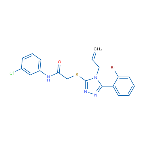 2-((4-Allyl-5-(2-bromophenyl)-4H-1,2,4-triazol-3-yl)thio)-N-(3-chlorophenyl)acetamide 1g