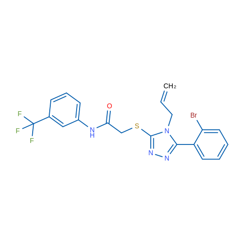 2-((4-Allyl-5-(2-bromophenyl)-4H-1,2,4-triazol-3-yl)thio)-N-(3-(trifluoromethyl)phenyl)acetamide 1g