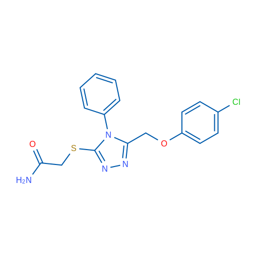 2-((5-((4-Chlorophenoxy)methyl)-4-phenyl-4H-1,2,4-triazol-3-yl)thio)acetamide 1g