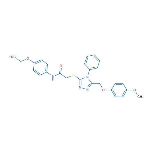 N-(4-Ethoxyphenyl)-2-((5-((4-methoxyphenoxy)methyl)-4-phenyl-4H-1,2,4-triazol-3-yl)thio)acetamide 1g