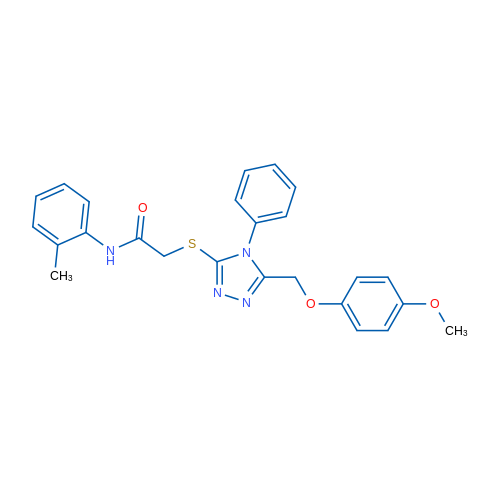 2-((5-((4-Methoxyphenoxy)methyl)-4-phenyl-4H-1,2,4-triazol-3-yl)thio)-N-(o-tolyl)acetamide 1g