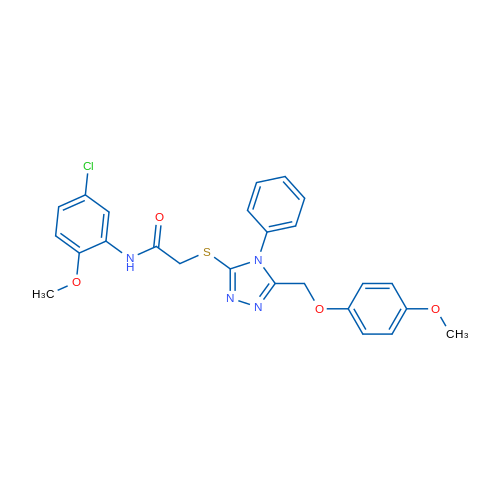 N-(5-Chloro-2-methoxyphenyl)-2-((5-((4-methoxyphenoxy)methyl)-4-phenyl-4H-1,2,4-triazol-3-yl)thio)acetamide 1g