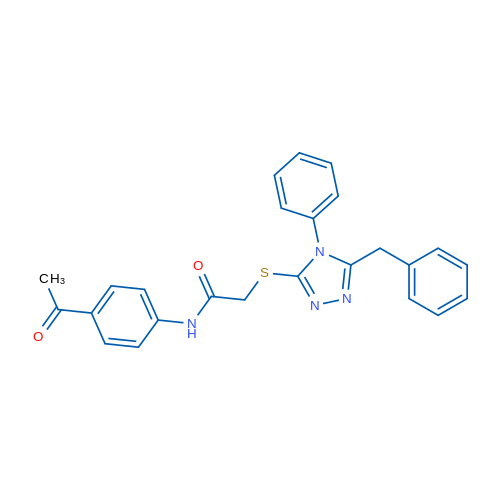 N-(4-Acetylphenyl)-2-((5-benzyl-4-phenyl-4H-1,2,4-triazol-3-yl)thio)acetamide 1g