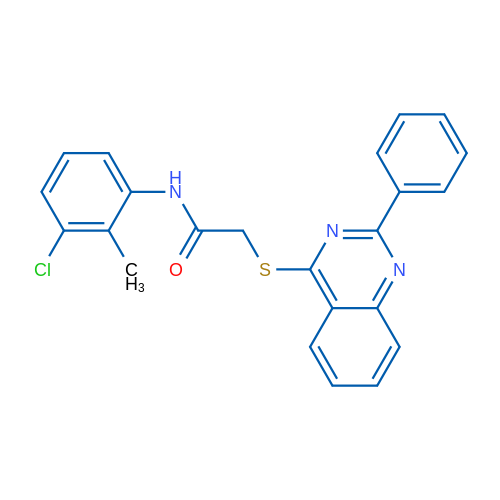 N-(3-Chloro-2-methylphenyl)-2-((2-phenylquinazolin-4-yl)thio)acetamide 1g