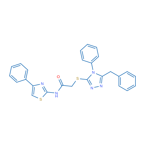 2-((5-Benzyl-4-phenyl-4H-1,2,4-triazol-3-yl)thio)-N-(4-phenylthiazol-2-yl)acetamide 1g