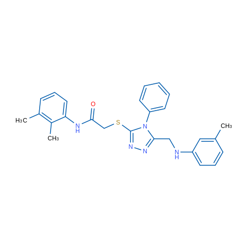 N-(2,3-Dimethylphenyl)-2-((4-phenyl-5-((m-tolylamino)methyl)-4H-1,2,4-triazol-3-yl)thio)acetamide 1g
