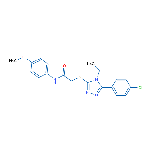 2-((5-(4-Chlorophenyl)-4-ethyl-4H-1,2,4-triazol-3-yl)thio)-N-(4-methoxyphenyl)acetamide 1g