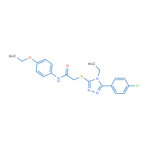 2-((5-(4-Chlorophenyl)-4-ethyl-4H-1,2,4-triazol-3-yl)thio)-N-(4-ethoxyphenyl)acetamide 1g