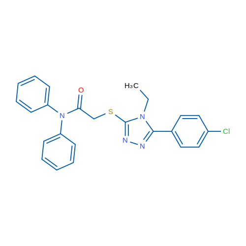 2-((5-(4-Chlorophenyl)-4-ethyl-4H-1,2,4-triazol-3-yl)thio)-N,N-diphenylacetamide 1g