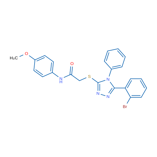 2-((5-(2-Bromophenyl)-4-phenyl-4H-1,2,4-triazol-3-yl)thio)-N-(4-methoxyphenyl)acetamide 1g