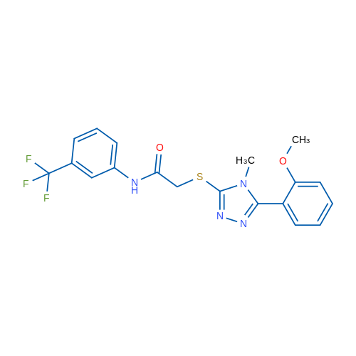 2-((5-(2-Methoxyphenyl)-4-methyl-4H-1,2,4-triazol-3-yl)thio)-N-(3-(trifluoromethyl)phenyl)acetamide 1g