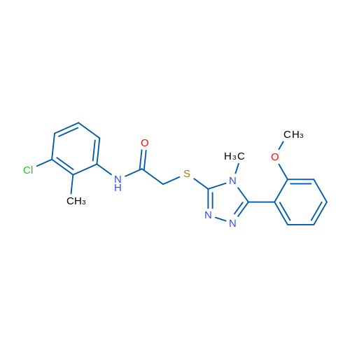 N-(3-Chloro-2-methylphenyl)-2-((5-(2-methoxyphenyl)-4-methyl-4H-1,2,4-triazol-3-yl)thio)acetamide 1g