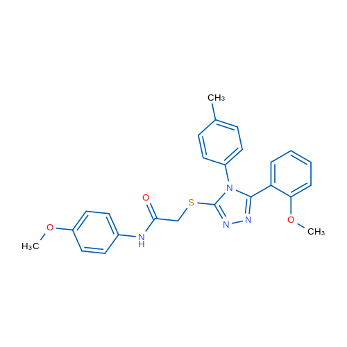 N-(4-Methoxyphenyl)-2-((5-(2-methoxyphenyl)-4-(p-tolyl)-4H-1,2,4-triazol-3-yl)thio)acetamide 1g