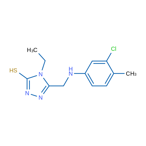 5-(((3-Chloro-4-methylphenyl)amino)methyl)-4-ethyl-4H-1,2,4-triazole-3-thiol 5g