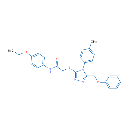 N-(4-Ethoxyphenyl)-2-((5-(phenoxymethyl)-4-(p-tolyl)-4H-1,2,4-triazol-3-yl)thio)acetamide 1g