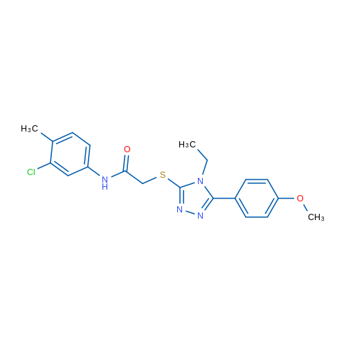 N-(3-Chloro-4-methylphenyl)-2-((4-ethyl-5-(4-methoxyphenyl)-4H-1,2,4-triazol-3-yl)thio)acetamide 1g