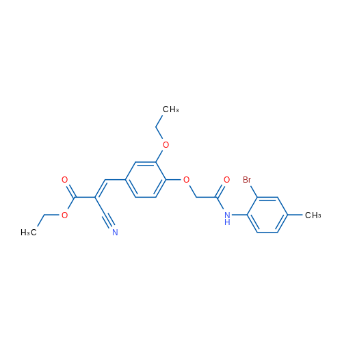 Ethyl 3-(4-(2-((2-bromo-4-methylphenyl)amino)-2-oxoethoxy)-3-ethoxyphenyl)-2-cyanoacrylate 1g
