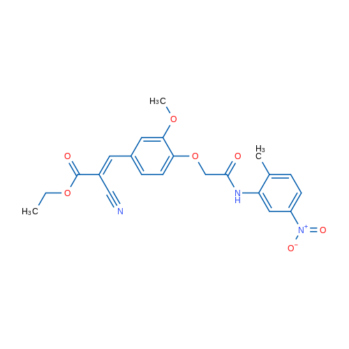 Ethyl 2-cyano-3-(3-methoxy-4-(2-((2-methyl-5-nitrophenyl)amino)-2-oxoethoxy)phenyl)acrylate 1g