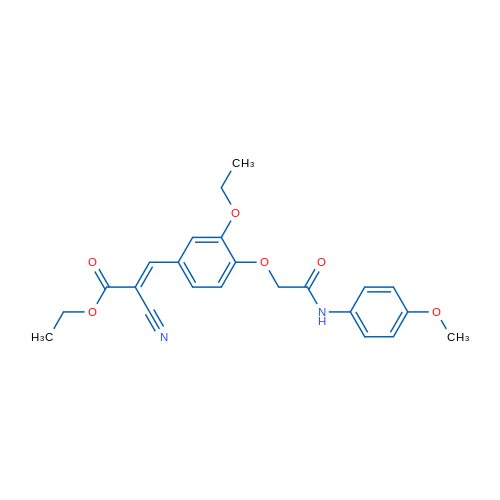 Ethyl 2-cyano-3-(3-ethoxy-4-(2-((4-methoxyphenyl)amino)-2-oxoethoxy)phenyl)acrylate 1g