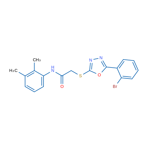 2-((5-(2-Bromophenyl)-1,3,4-oxadiazol-2-yl)thio)-N-(2,3-dimethylphenyl)acetamide 1g