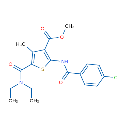 Methyl 2-(4-chlorobenzamido)-5-(diethylcarbamoyl)-4-methylthiophene-3-carboxylate 1g