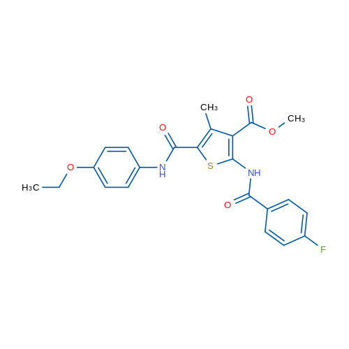 Methyl 5-((4-ethoxyphenyl)carbamoyl)-2-(4-fluorobenzamido)-4-methylthiophene-3-carboxylate 1g
