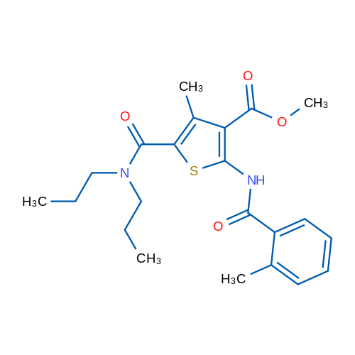 Methyl 5-(dipropylcarbamoyl)-4-methyl-2-(2-methylbenzamido)thiophene-3-carboxylate 1g