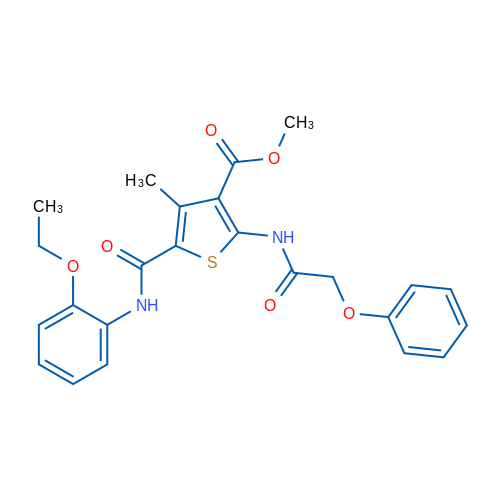 Methyl 5-((2-ethoxyphenyl)carbamoyl)-4-methyl-2-(2-phenoxyacetamido)thiophene-3-carboxylate 1g