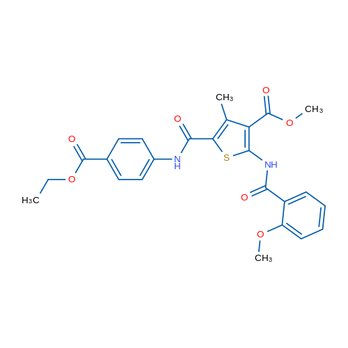 Methyl 5-((4-(ethoxycarbonyl)phenyl)carbamoyl)-2-(2-methoxybenzamido)-4-methylthiophene-3-carboxylate 1g
