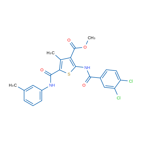 Methyl 2-(3,4-dichlorobenzamido)-4-methyl-5-(m-tolylcarbamoyl)thiophene-3-carboxylate 1g