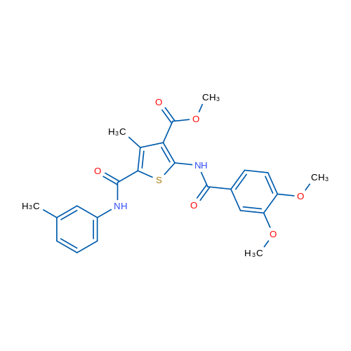 Methyl 2-(3,4-dimethoxybenzamido)-4-methyl-5-(m-tolylcarbamoyl)thiophene-3-carboxylate 1g