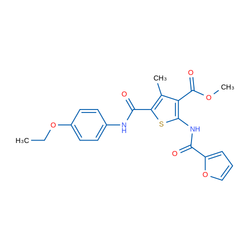Methyl 5-((4-ethoxyphenyl)carbamoyl)-2-(furan-2-carboxamido)-4-methylthiophene-3-carboxylate 1g