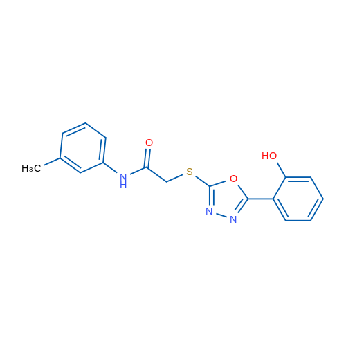 2-((5-(2-Hydroxyphenyl)-1,3,4-oxadiazol-2-yl)thio)-N-(m-tolyl)acetamide 1g