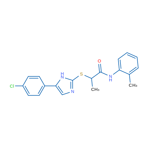 2-((5-(4-Chlorophenyl)-1H-imidazol-2-yl)thio)-N-(o-tolyl)propanamide 1g