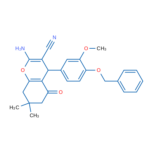 2-Amino-4-(4-(benzyloxy)-3-methoxyphenyl)-7,7-dimethyl-5-oxo-5,6,7,8-tetrahydro-4H-chromene-3-carbonitrile 1g