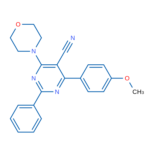 4-(4-Methoxyphenyl)-6-(morpholin-4-yl)-2-phenylpyrimidine-5-carbonitrile 1g