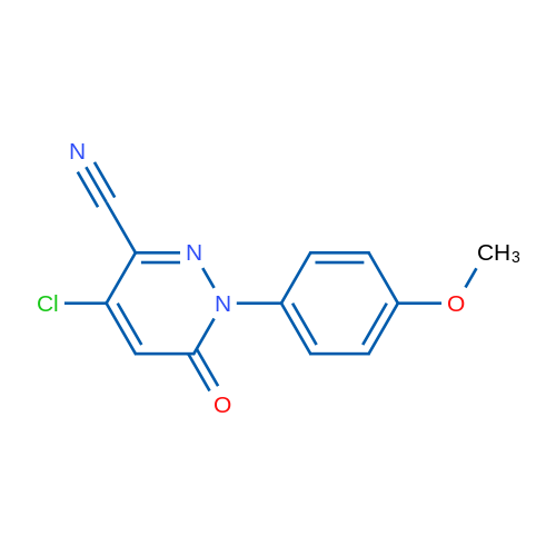 4-Chloro-1-(4-methoxyphenyl)-6-oxo-1,6-dihydropyridazine-3-carbonitrile 1g